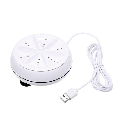 

2in1 Mini Washing Machine Portable Personal Rotating Ultrasonic Turbine Washer with USB Cable Convenient for Travel Home Business