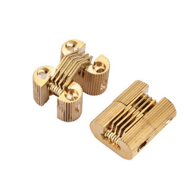 

Greensen 2PCS Copper Barrel Hinges Cylindrical Invisible Cabinet Concealed Door Hinge