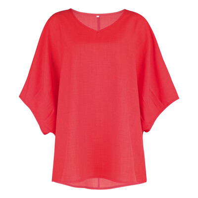 

Womens Summer Casual Tops V-Neck T-Shirt Solid Color Loose Breathable Shirts