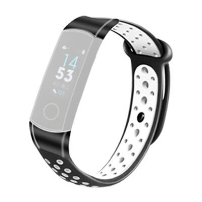 

〖Follure〗Black Connector Silicone Two-Color Watch Band Wrist Strap For Huawei Honor 4