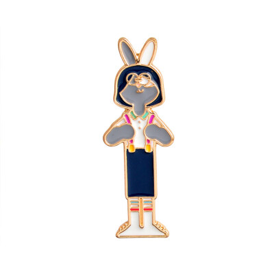 

New Fashion Jewellry Rabbit Pin Animal Pins Rabbit And Carrot Lapel Pin Brooch Badges Pinback Cute Bunny Rabbit Lover Gifts