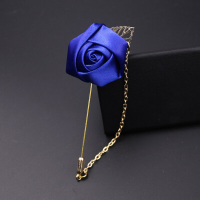 

Mens Suit Shirt Pin Boutique Rose Chain Brooch Pin