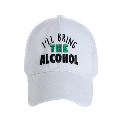 

Letter Embroidered Mesh Baseball Cap Unisex Breathable Cotton Snapback Hat