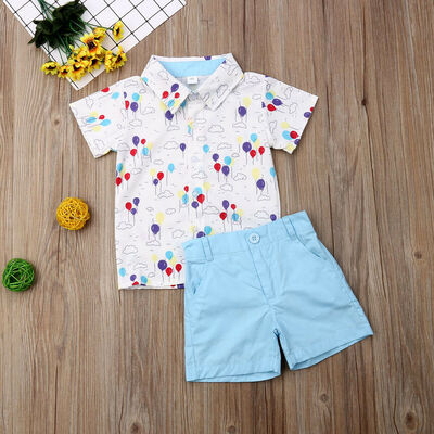 

US Toddler Kid Baby Boy T-Shirt Short Shorts Pants Outfits Clothes Set Outfit