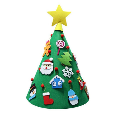 

Handmade Felt Christmas Tree Set With Glitter Coated Ornaments Christmas Decorations DIY Christmas Tree For Kids