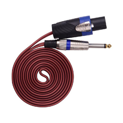 

14 Inch Audio Connecting Cord to NL4FC Male to Male Connector 12 AWG Professional Speaker Cable Wires for Stage Power Amplifier B