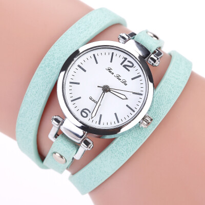 

Fanteeda FD076 Women Fashion Leather Band Wrapping Quartz Watch