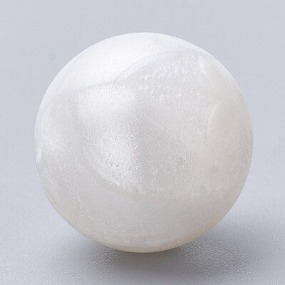 

Food Grade Environmental Silicone Beads Chewing Beads For Teethers DIY Nursing Necklaces Making Round Snow 1415mm Hole 2mm