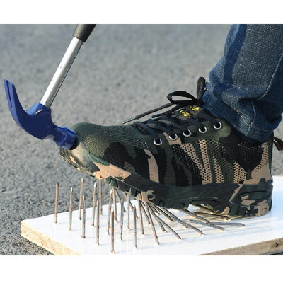 

Cross-border for flying woven camouflage shoes smash-proof puncture protective shoes safety shoes climbing factory direct sales Lo
