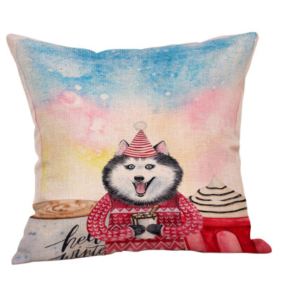 

Siaonvr Christmas Throw Pillow Cover Pillowcases Decorative Sofa Cushion Cover