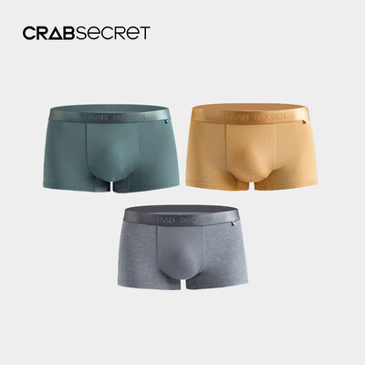 

Crab Secret Panties Male Modal Antibacterial Mens Underwear Waist Boxer 3 Pack 2019 Autumn Lithium Green Lithium Yellow Lithium Gray