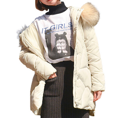 

Toponeto Women Winter Warm Coat Hooded Thick Warm Loose Jacket Long Overcoat