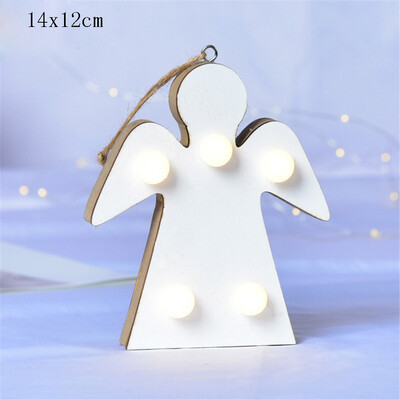 

Gobestart LED Light Wood House Cute Christmas Tree Ornaments Window Holiday Decoration
