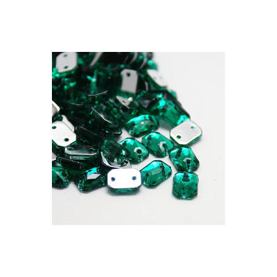 

Sew on Rhinestone Taiwan Acrylic Rhinestone Two Holes Garments Accessories Faceted Rectangle SeaGreen 18x13x4mm Hole 1mm