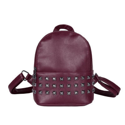 

Fashion Rivet Backpack Women PU Leather Casual Girls Shoulder Schoolbags