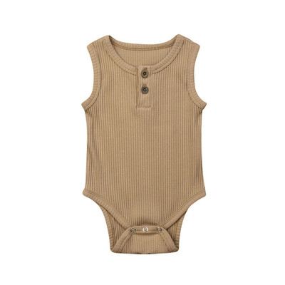 

Toddler Baby Kids Girls Boys Sleeveless Solid Romper Sunsuit Bodysuit Cothes
