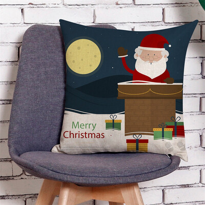 

Siaonvr Home Decor Cushion Cover Merry Christmas Pillowcase Sofa Throw Pillow Covers