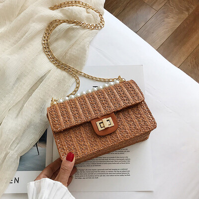 

Tailored Women Vintage Straw Bag Casual Wild Vacation Simple Weave Crossbody Bag