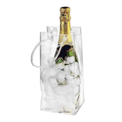 

PVC Anti-leakage Transparent Refrigerated Champagne Red Wine Bottle Ice Tote Bag