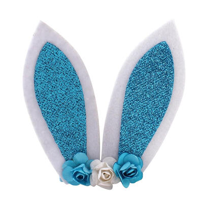 

Cute Rabbit Ears Hair Clip Sequins Girl 3D Flower Glitter Headband Headwear