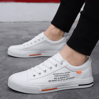 

Mens shoes summer Korean version leisure flat floor shoes students fall trend canvas tide shoes