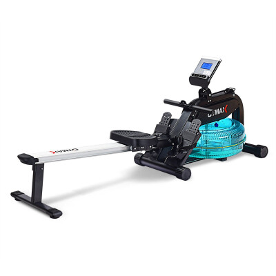 

Indoor Rowing Machine with Adjustable Resistance Water Wheel LCD Monitor & Heart Rate Sensor