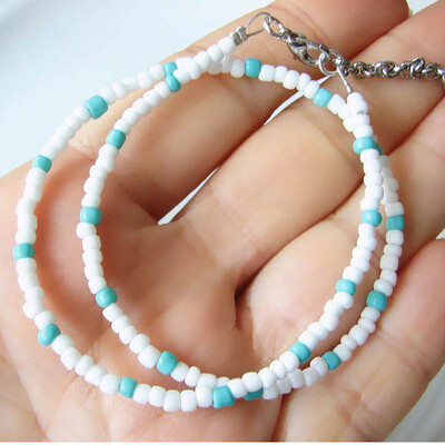 

Fashion Bohemian Handmade Rainbow Beads Choker Necklace For Women Girls Beaded Chain Chokers Necklaces Female Jewelry Gift