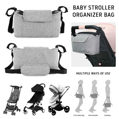 

Baby Pram Storage Oxford Fabric Stroller Hanging Bag Cup Bottle Drinks Food Holder Organizer