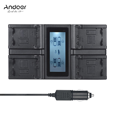

Andoer NP-FZ100 4-Channel LCD Camera Battery Charger for Sony A7III A9 A7RIII A7SIII with DC Car Charger