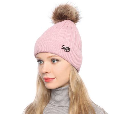 

Tailored Fashion Women Curling Cap Hat Winter Warm Thickened Knitted Ball Cap