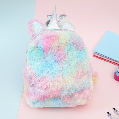 

Tailored Women Girl Hit Color Backpack Student Solid Color Travel School Crossbody Bag