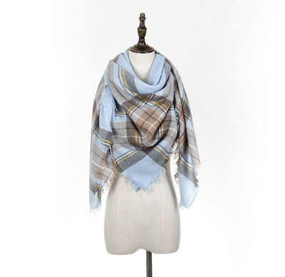 

Cross-border special offer scarf shawl Europe&America plaid scarf imitation cashmere ladies striped scarf autumn&winter scarf hot sale