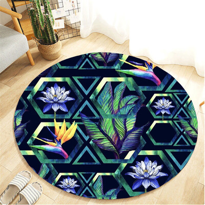 

Toponeto Tropical Plant Leaves Comfortable Living Room Childrens Room Carpet 40cm