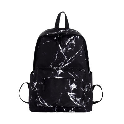 

Fashion Boys Girls Marble Print Backpack Preppy Rucksack Canvas School Bags