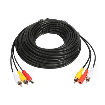 

2RCADC Power Audio Video Extension Cable Wire for CCTV Surveillance Camera