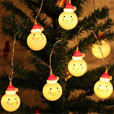 

〖Follure〗Christmas 10 LED String Light Snowman Santa Claus Fairy Light Party Home Decor