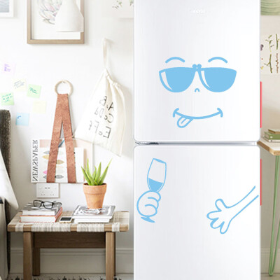 

〖Follure〗Cute Sticker Fridge Happy Delicious Face Kitchen Fridge Wall Stickers Art