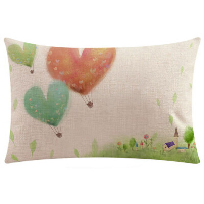 

Siaonvr Happy Valentine Pillows Cover Sofa Waist Throw Cushion Home Decor Rectangle E