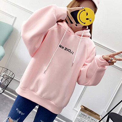 

Starmoon Fashion Women Letter Print Hooded Long Sleeve Sweatshirt Pullover Hoodie Top