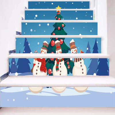 

〖Follure〗Christmas 3D Simulation stair stickers Waterproof Wall Stickers DIY Home Decor