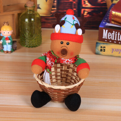 

Toponeto Merry Christmas Candy Storage Basket Decoration Santa Claus Storage Basket