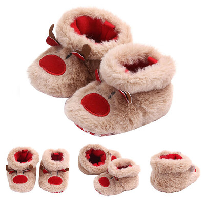 

Christmas Deer Cotton Toddler Shoes Baby Shoes Baby Winter Boots 2018 New Infant Snow Boots Soft Sole Prewalkers 0-1Y