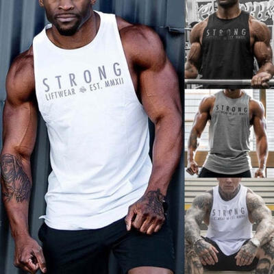 

Fashion Mens Fitness Activewear Tops T-Shirt Bodybuilding Muscle Tee Vests
