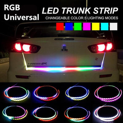 

120 cm Rear Trunk 7 Color Running LED Lamp Light Strip Bar Sedan Car Accessory Y