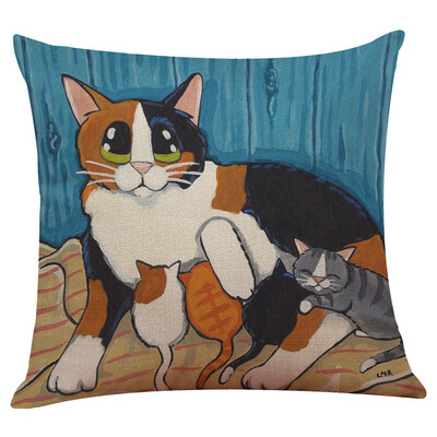 

〖Follure〗Cute Cat Sofa Bed Home Decoration Festival Pillow Case Cushion Cover