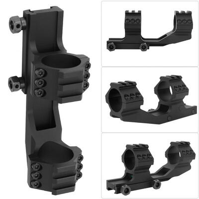 

Greensen Black Quick Release Rifle Scope Rail Mount Dual Ring Torch Holder Optical Aiming Fixture