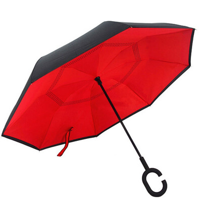 

Outdoor Inverted&Double Layer Windproof Umbrella Umbrella with UV Protection C-Shaped Handle