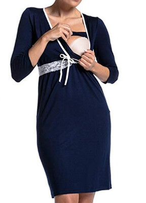 

Sweet Stylish Maternity House Wearing Lactation Dress