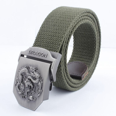 

Chinese style Men Belt Automatic buckle men casual dragon Belt Men thickening Canvas Belt Outdoor Men tidal current cowboys Belt
