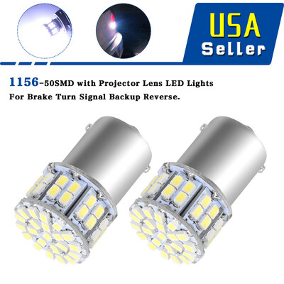 

4x Cool White 1156 BA15S 50-SMD Car RV Tail Backup LED Light Bulb 1141 1073 1003